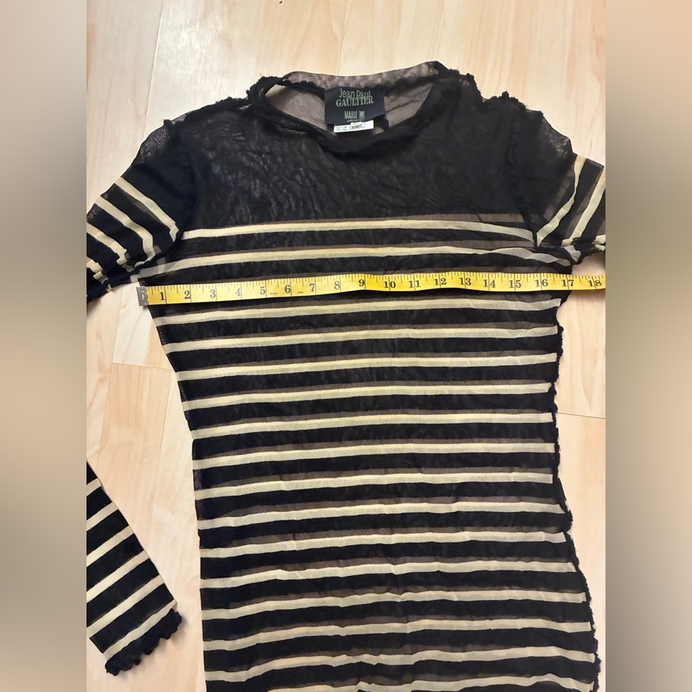ARCHIVAL JPG MAILLE STRIPED MESH TOP - Picture 4 of 11